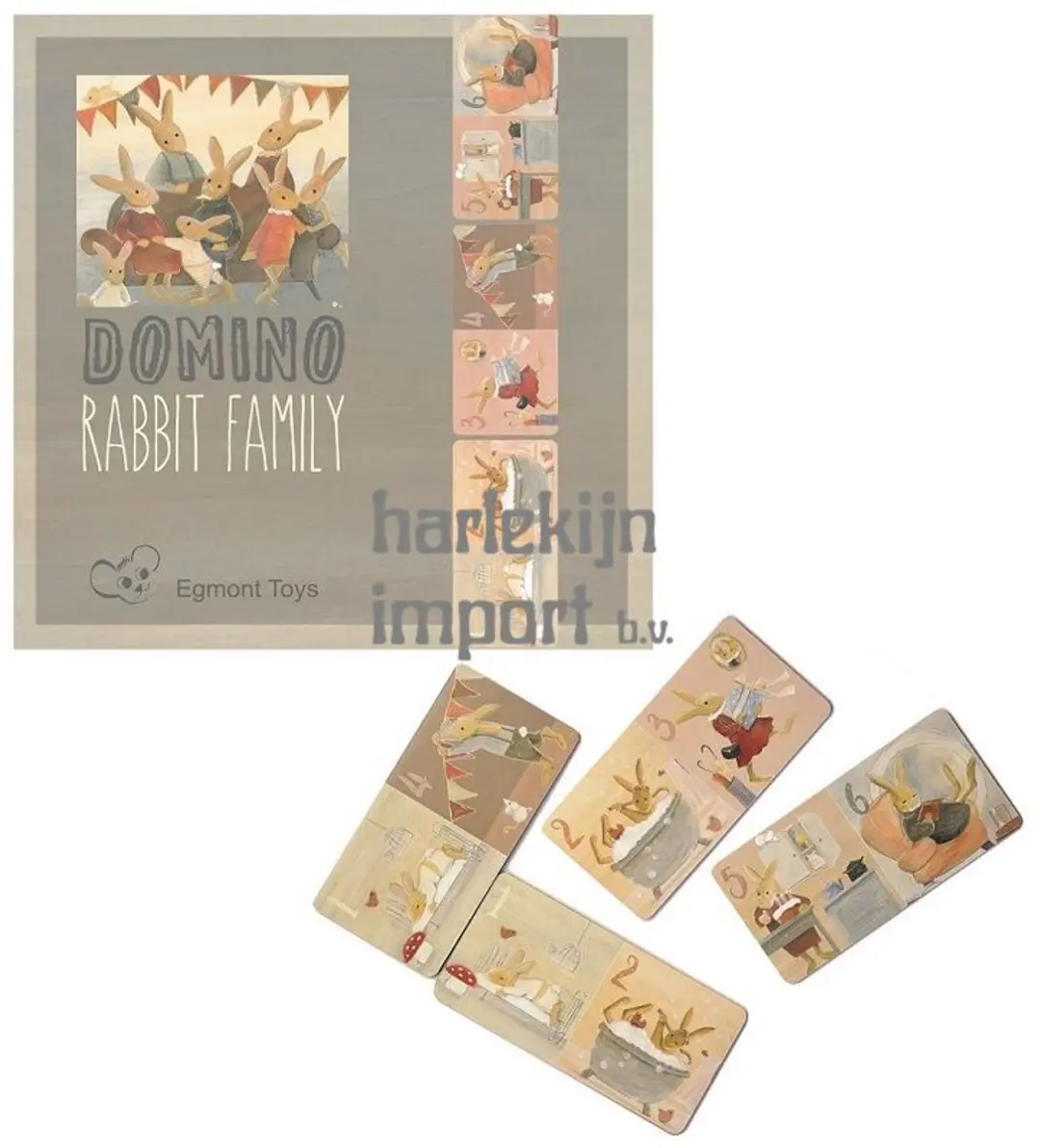Egmont Toys Familie Konijn Domino - ET570038 - Educatief Karton