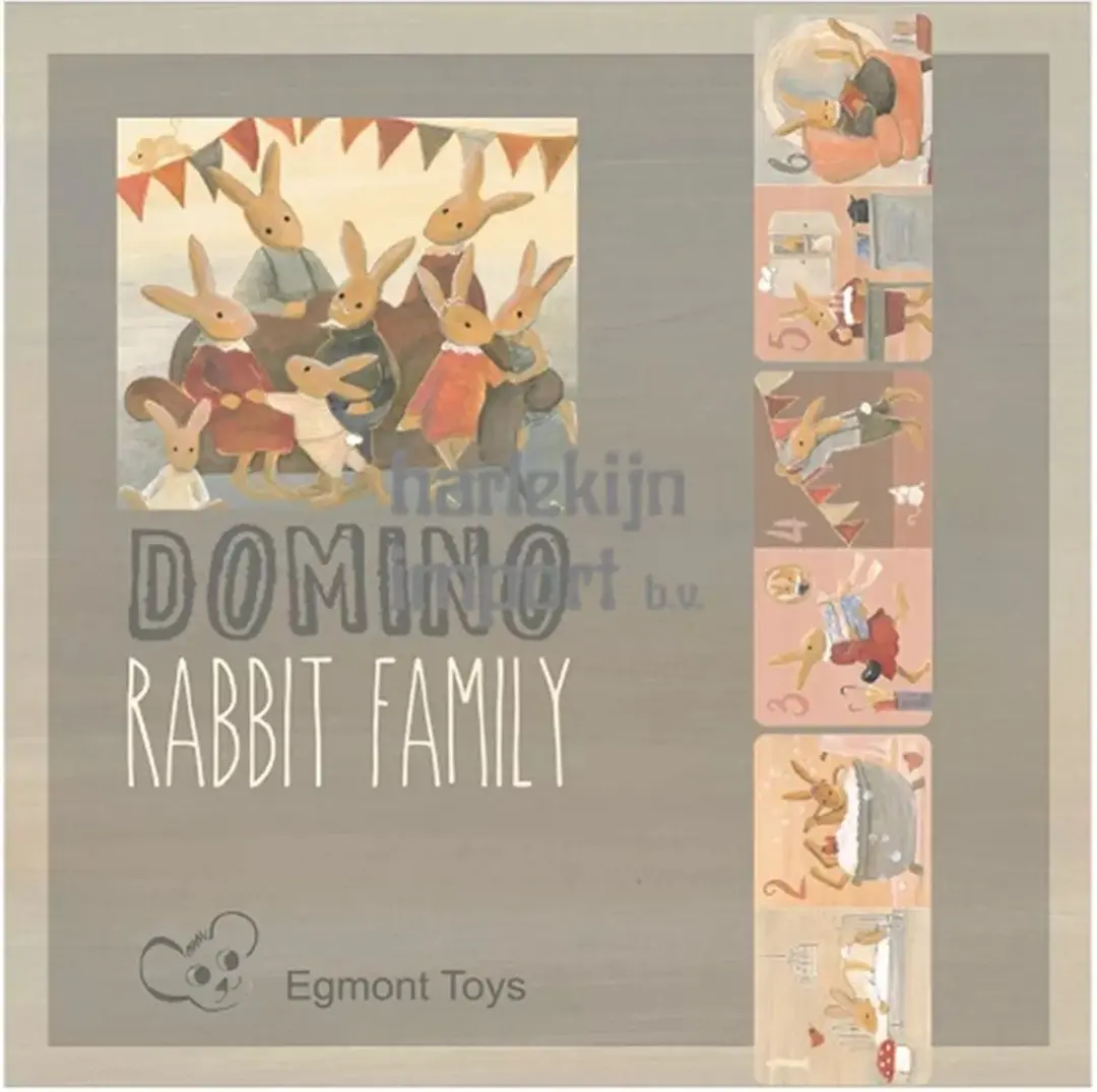 Egmont Toys Familie Konijn Domino - ET570038 - Educatief Karton
