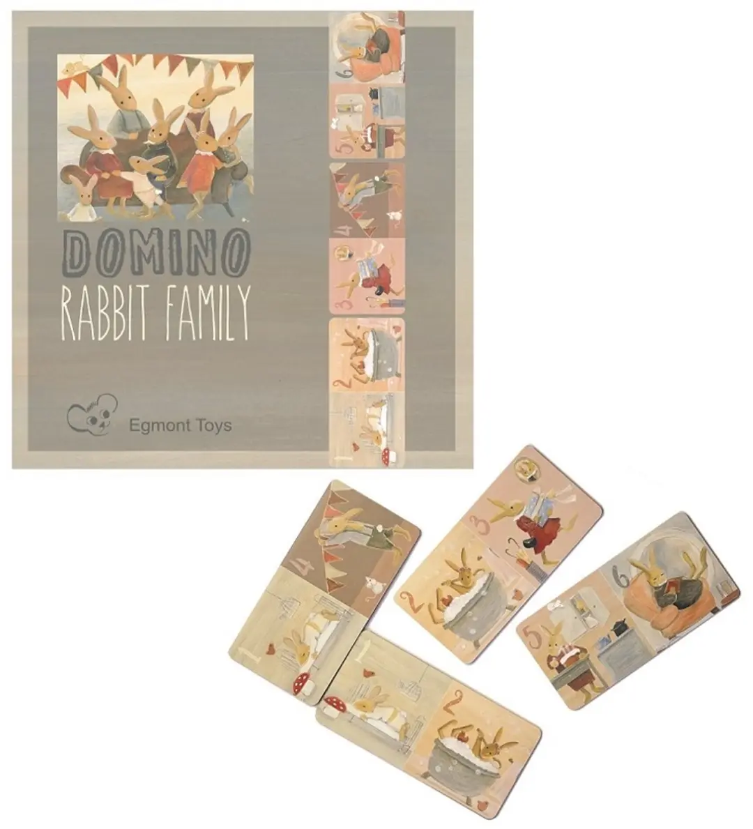 Egmont Toys Familie Konijn Domino - ET570038 - Educatief Karton