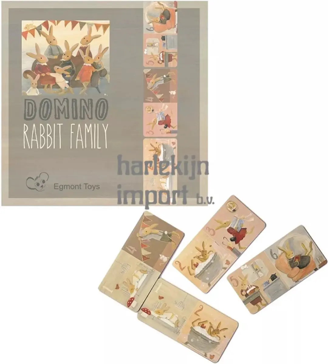 Egmont Toys Familie Konijn Domino - ET570038 - Educatief Karton