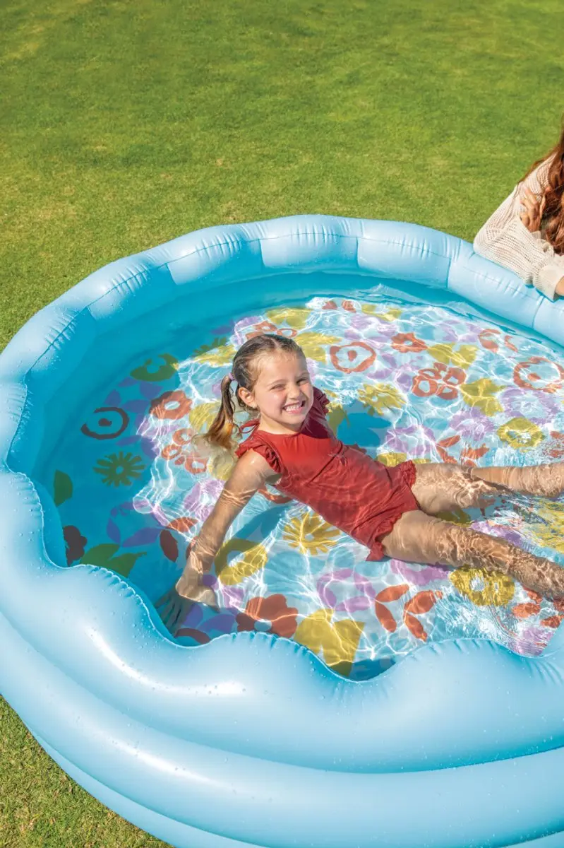 Intex Opblaasbaar Zwembad 56191NP - 168cm - Natuurlijk Bloemmotief Blauw