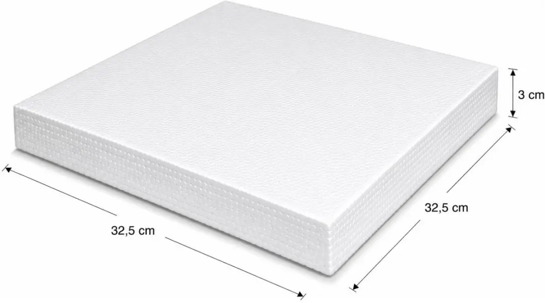 Bellatio Design Piepschuim Vorm Vierkant 32,5x32,5x3cm - Wit