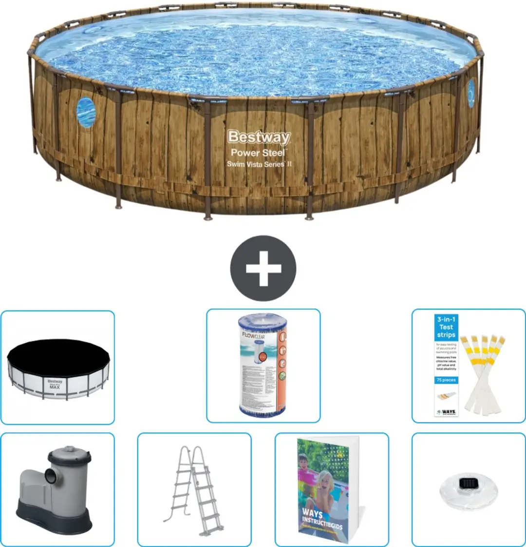 Bestway Rond Power Steel Swim Vista Zwembad 549cm