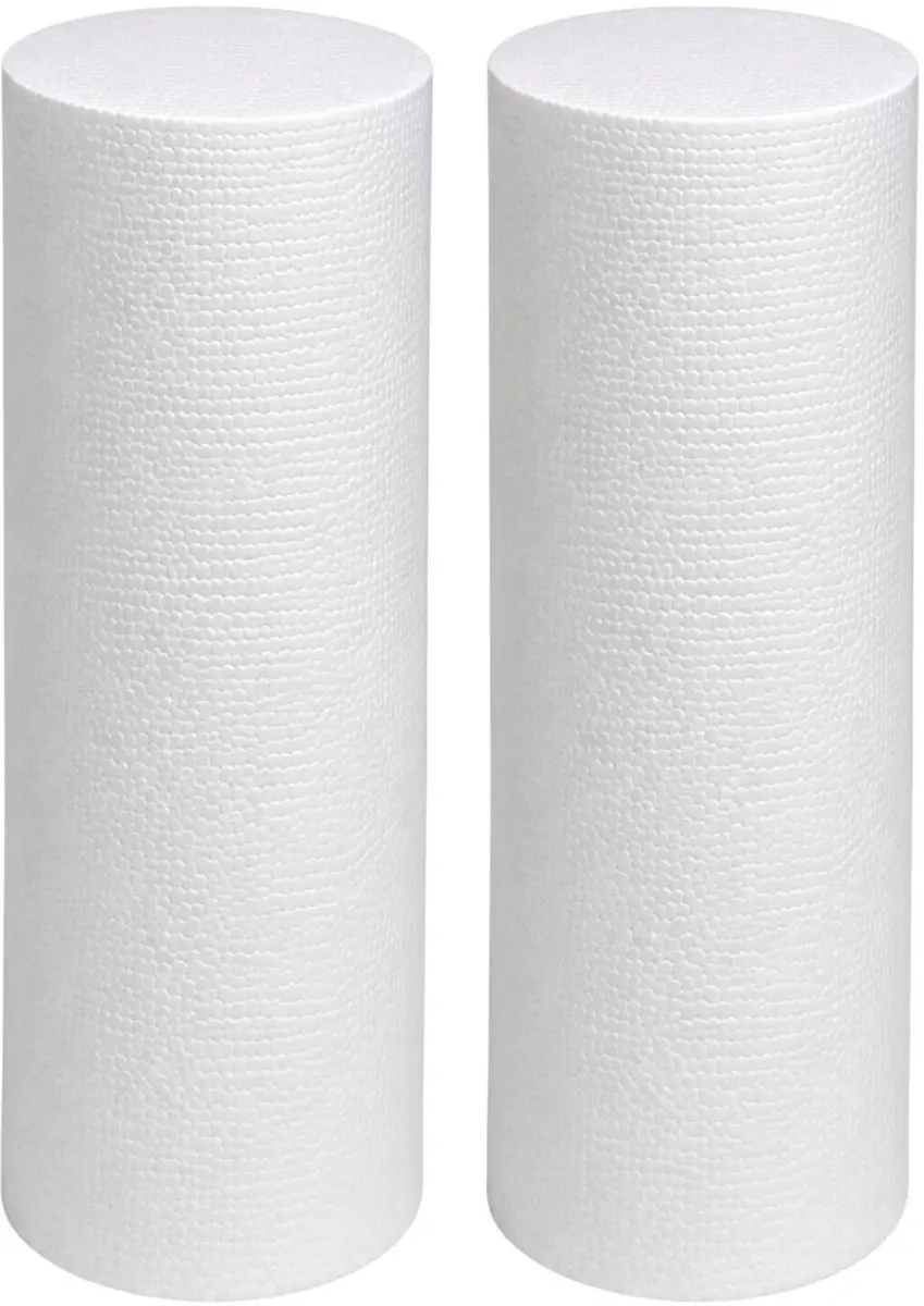 Bellatio Design Piepschuim Cilinders 2x D15xL40cm