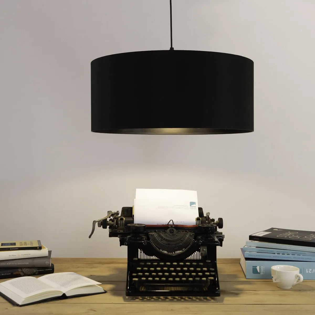 Eglo Maserlo 1 Hanglamp E27 - Ø53cm - Zwart