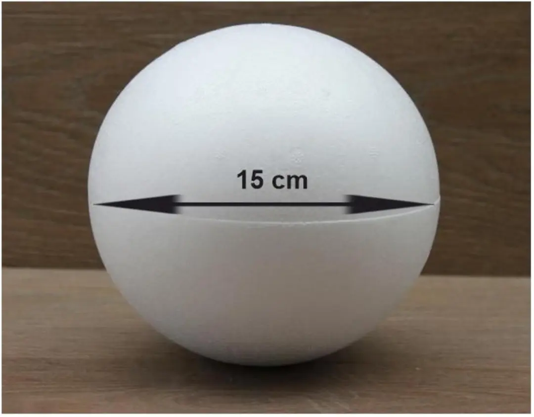 Bellatio Design Piepschuim Bollen D15cm - 6 Stuks Wit