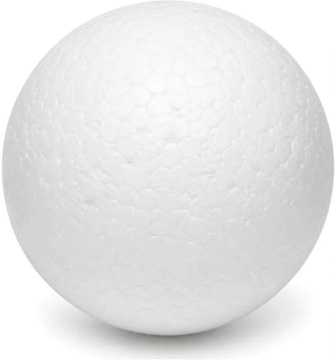 Bellatio Design Piepschuim Bollen D12cm - 4 Stuks Wit