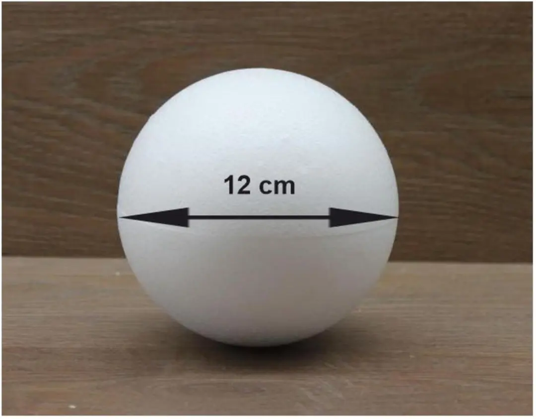 Bellatio Design Piepschuim Bollen D12cm - 4 Stuks Wit