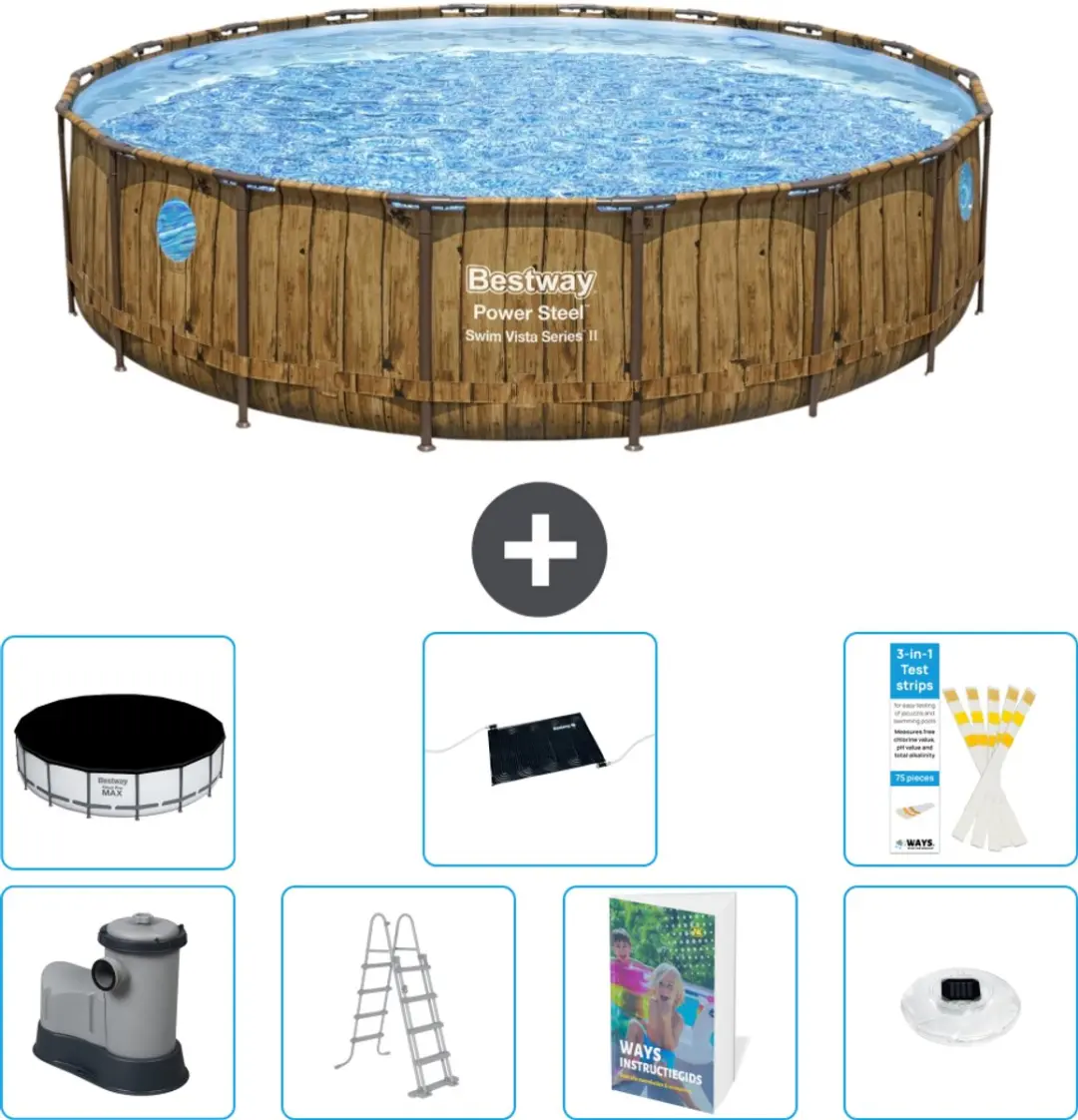 Bestway Rond Power Steel Swim Vista Zwembad 549cm