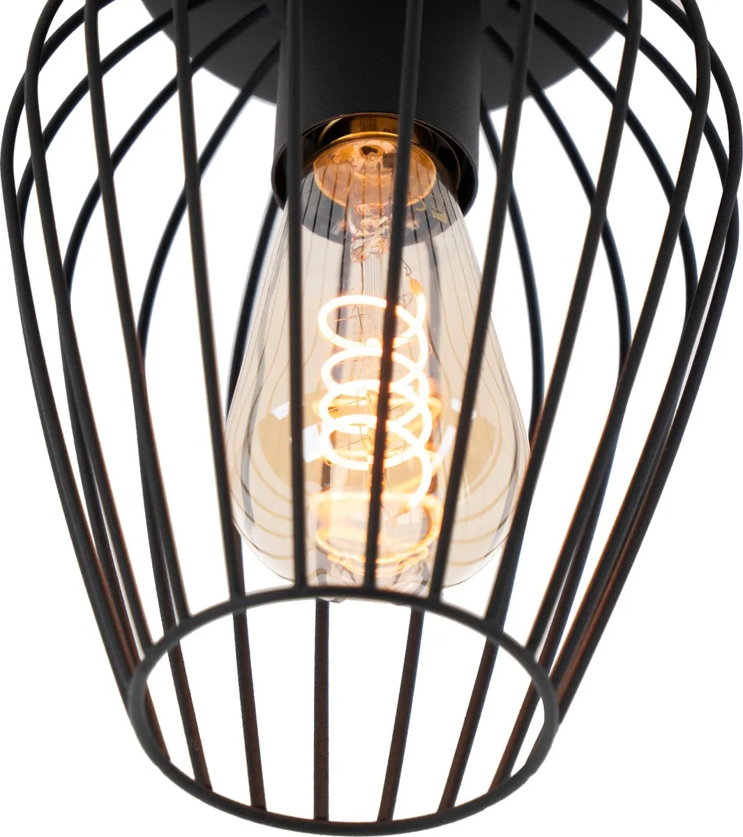 Eglo Newtown Plafondlamp E27 - Ø16cm - Zwart