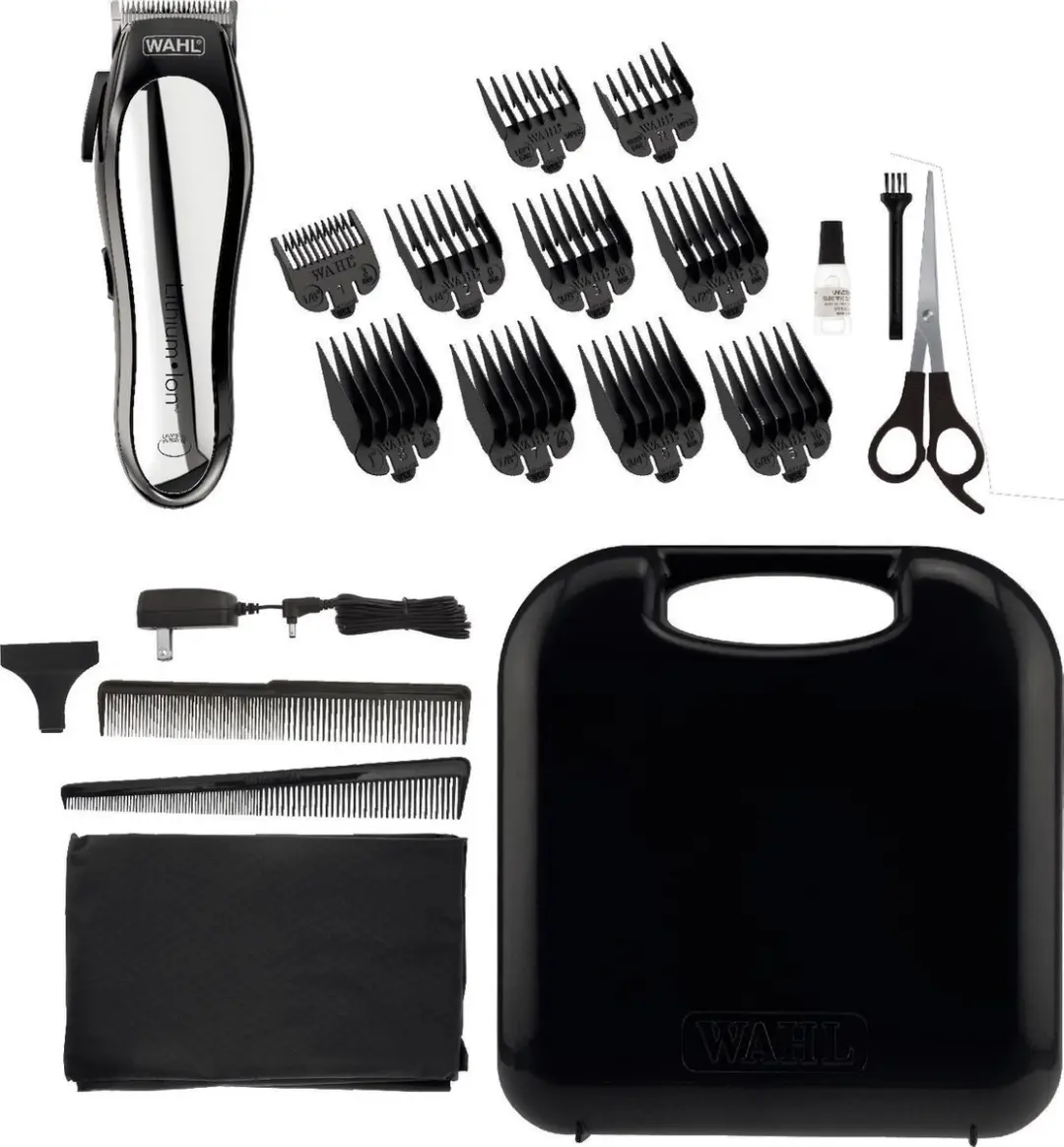 Wahl Lithium Ion Clipper 79600-3116 Tondeuse - 10 Opzetkammen - Zwart