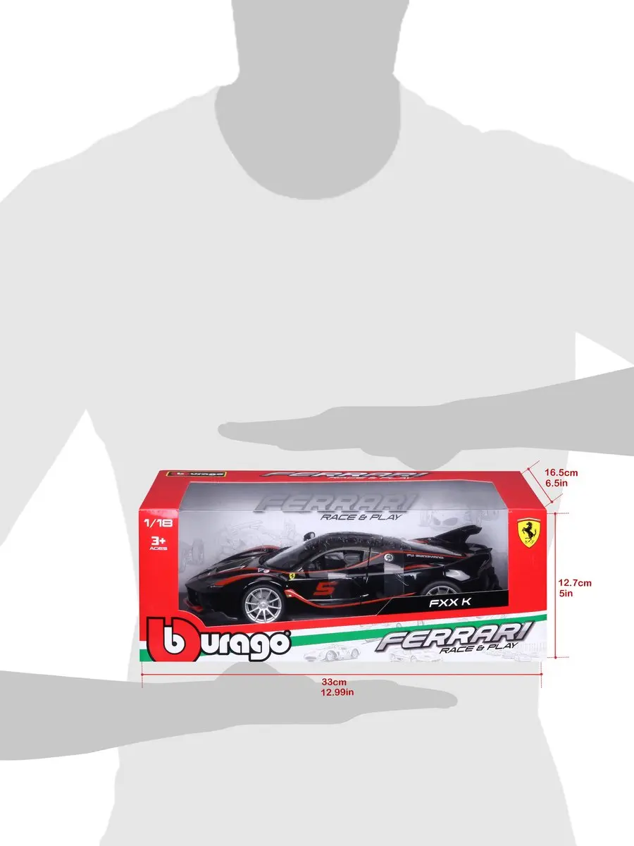 Ferrari FXX K #5 Modelauto 1:18 - Zwart/Rood