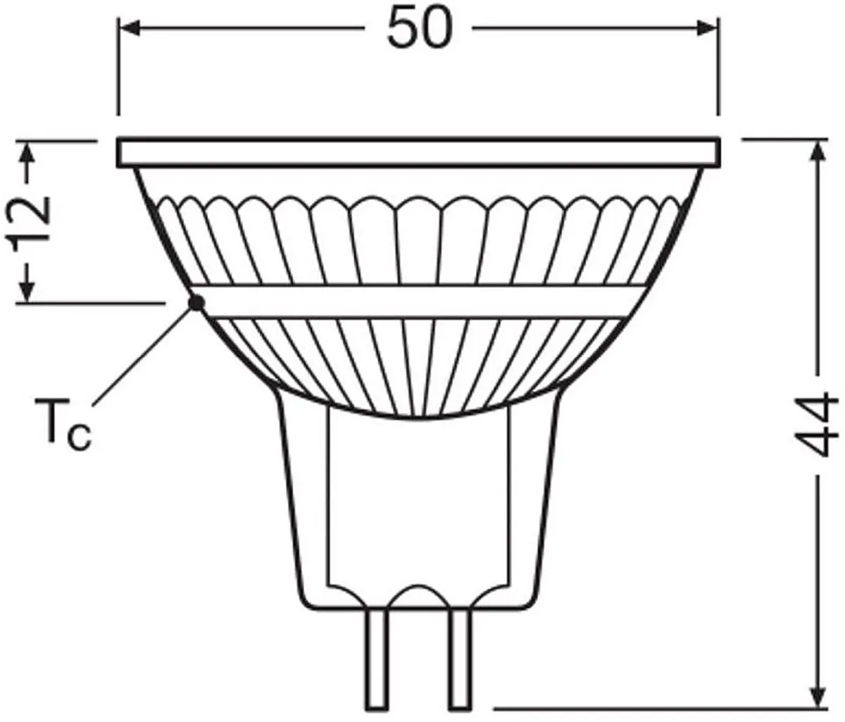 LEDVANCE LED Spot MR16 GU5.3 3.4W - 345lm Warm Wit - Ø50mm