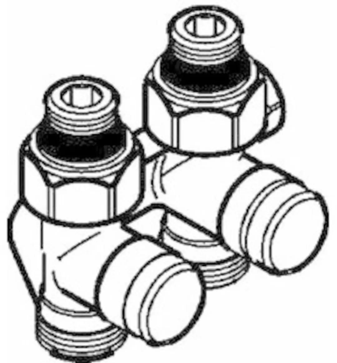 Danfoss RLV-K Universele Koppeling R 1/2 - Wit