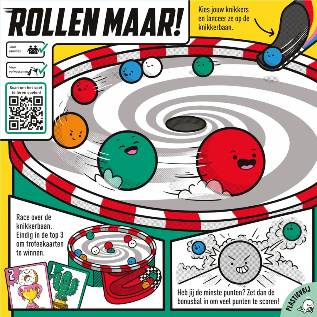 Asmodee Whirly Derby Strategisch Knikkerspel - 2-6 Spelers