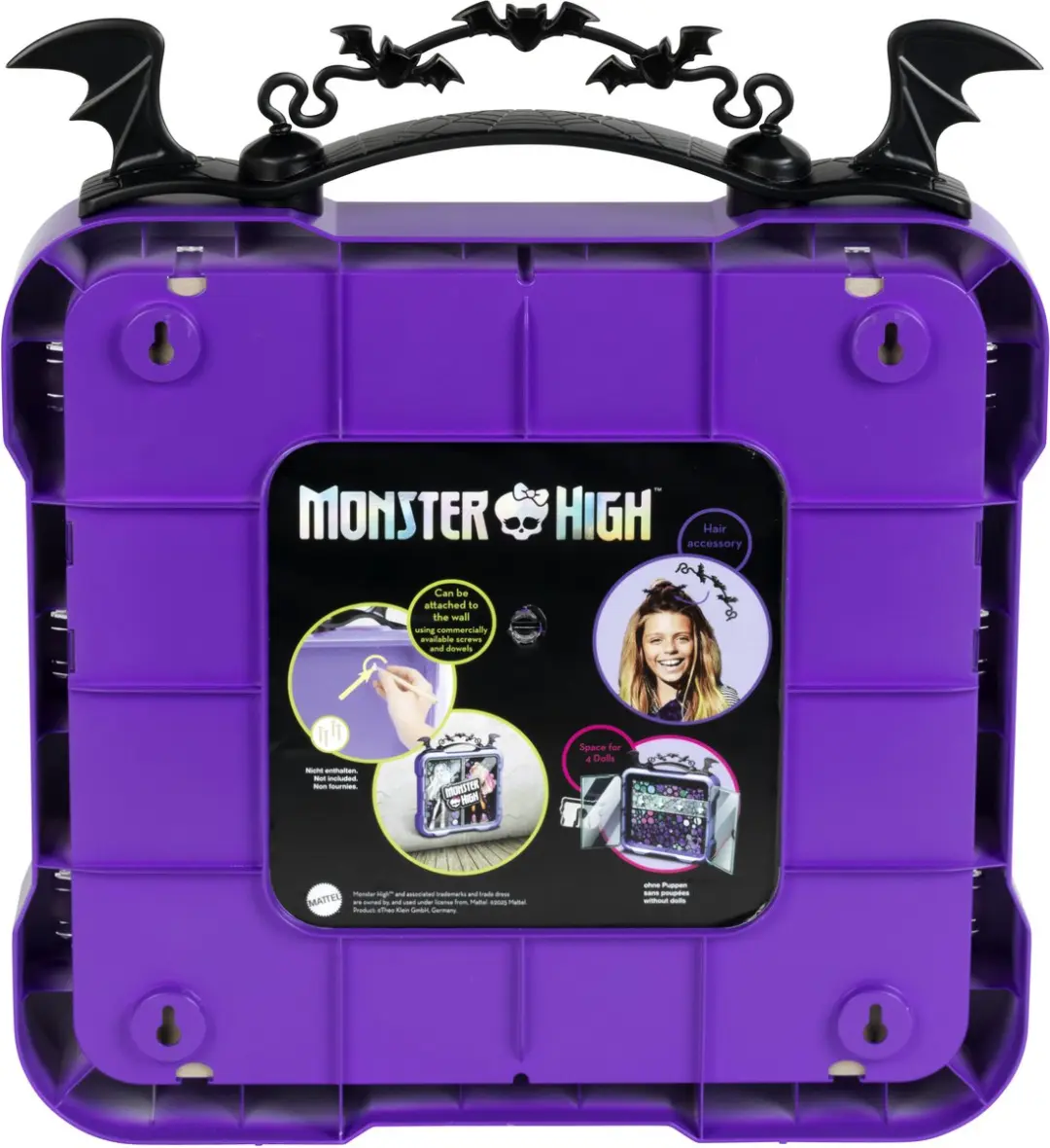 Klein Toys Monster High Vitrinekoffer 2559 - 4 Minipoppen - Paars
