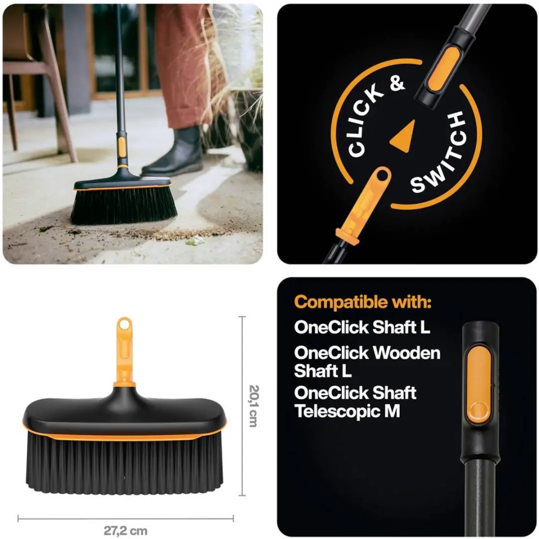 Fiskars OneClick Tuinbezem B27.2H20.1cm - 1080701