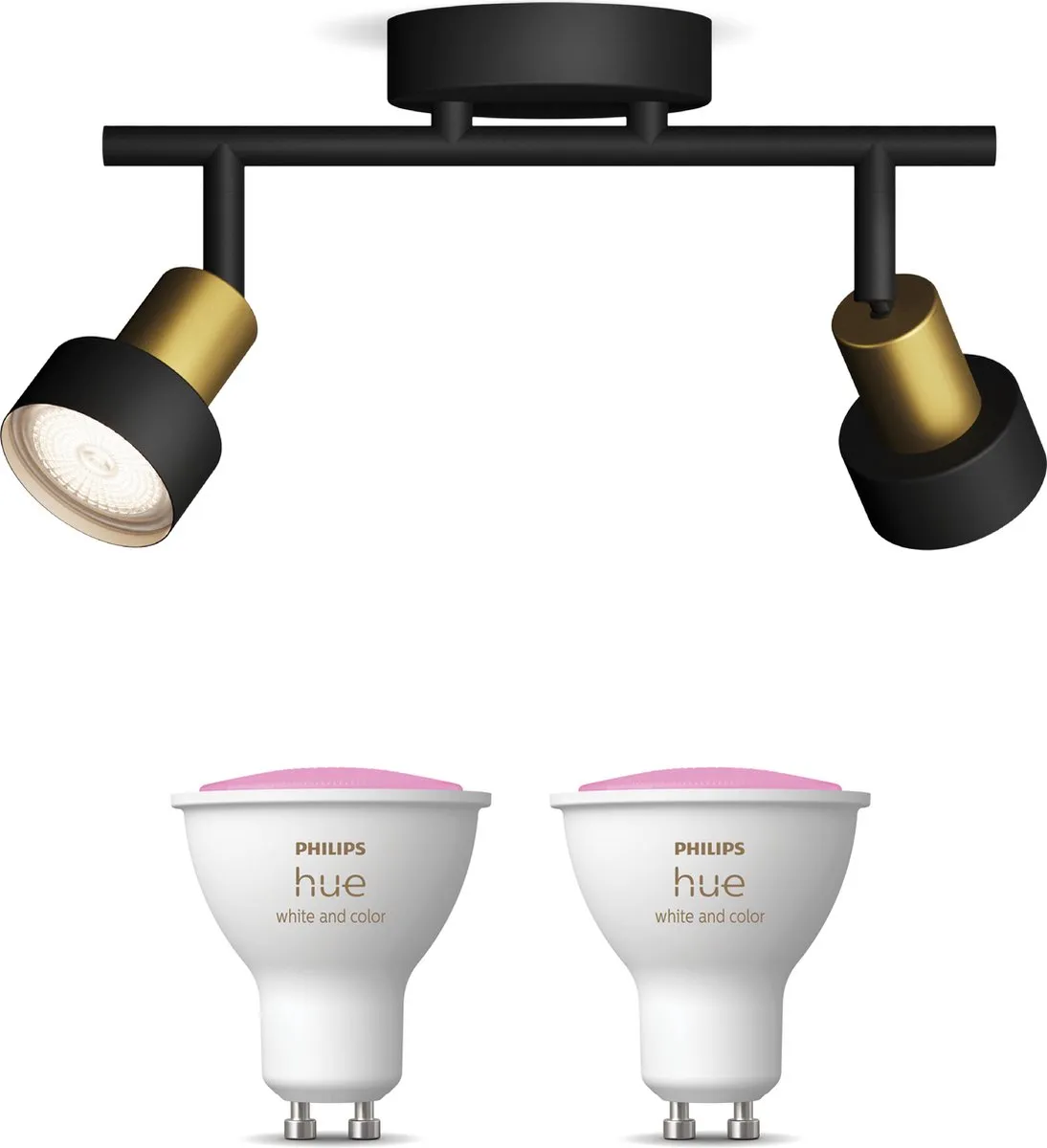 Philips Hue Conduit Opbouwspot Zwart/Goud