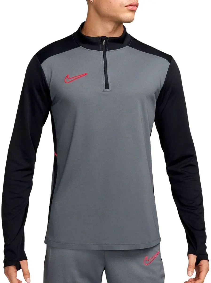 Nike Academy Dri-FIT Trainingssweater Heren M - Grijs/Zwart/Rood