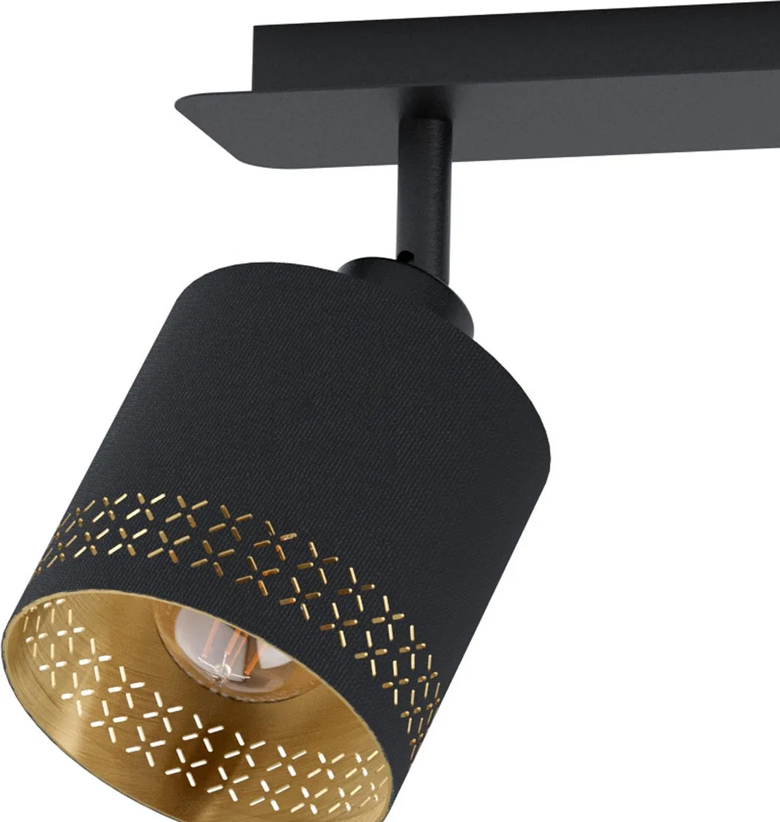 Eglo Esteperra Spot 3x E27 - 57,5cm - Zwart/Goud