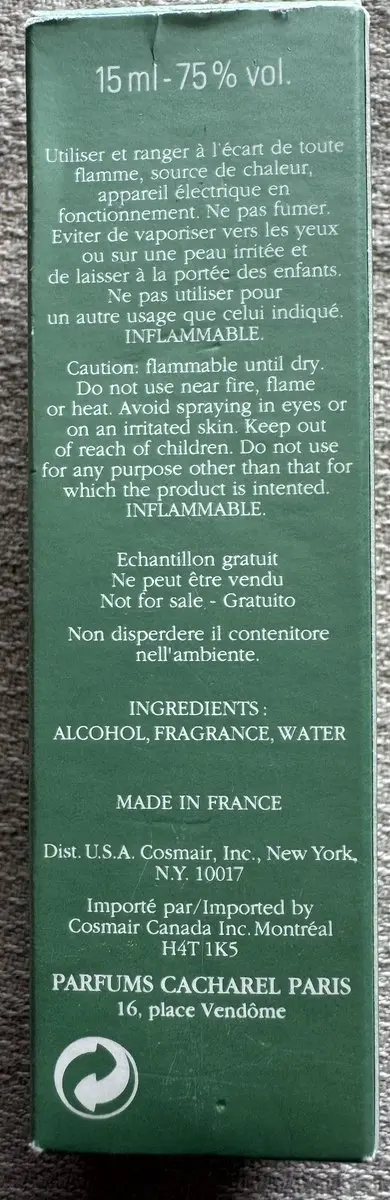 Cacharel Eden Eau de Parfum Travel Spray 15ml