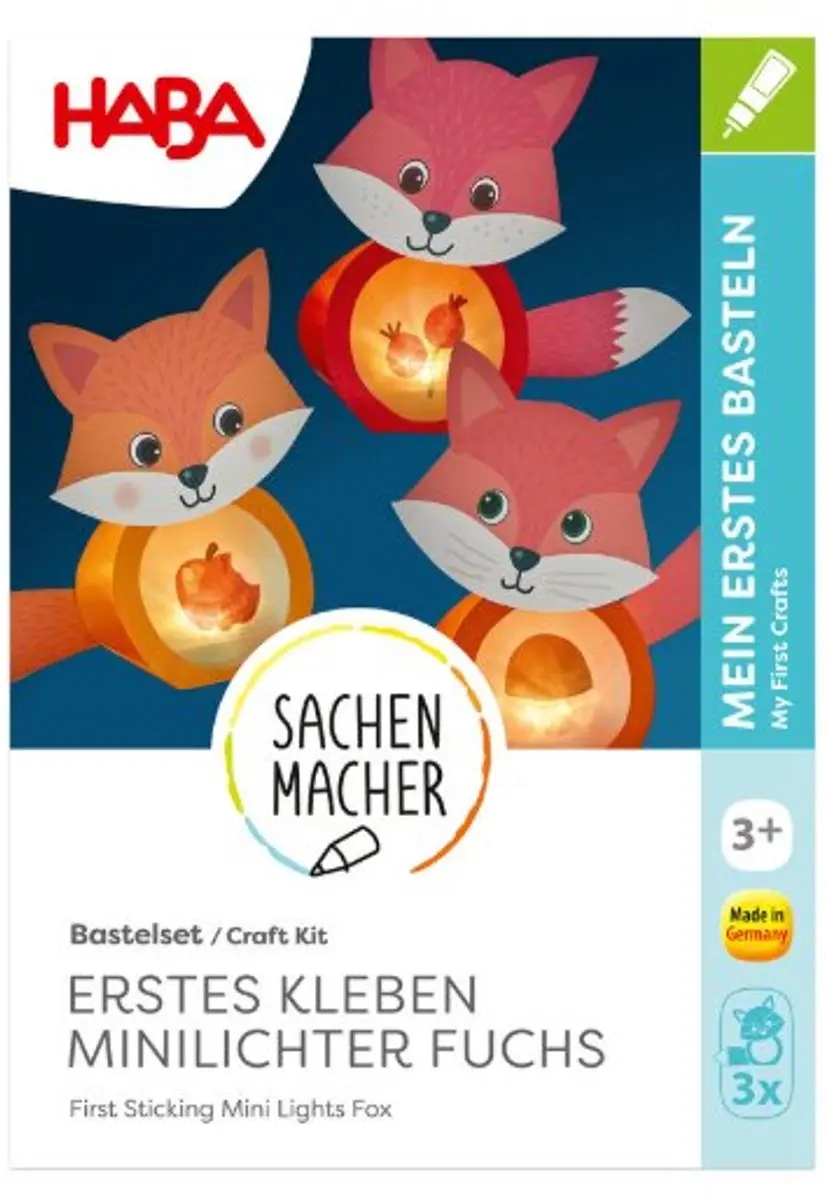 Haba Knutselpakket MiniLichten Vosjes - 3+ Meerkleurig