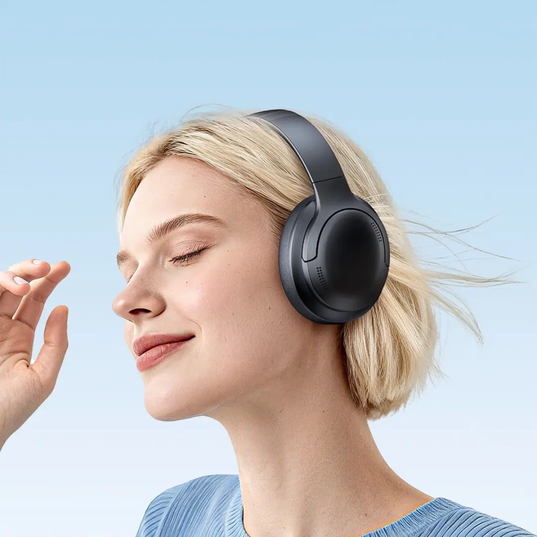 Baseus BH1 Lite Draadloze Koptelefoon - Sterke Bas - Bluetooth 6.0 - Zwart