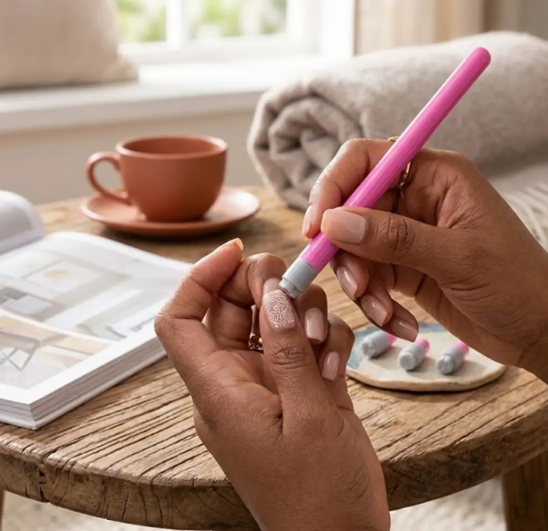 NuveX Roze Nagelart Stempelpen - 16 Stuks