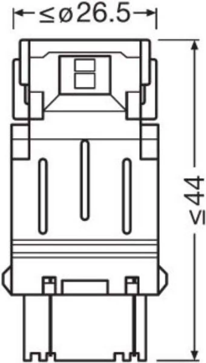 Osram P27/7W LED Retrofit Wit 12V - 2 Stuks
