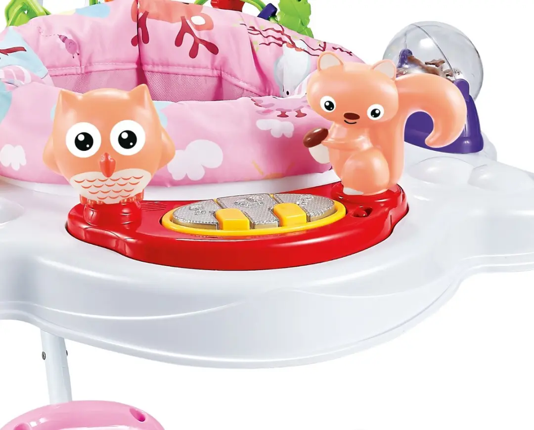 Eco Toys Baby Jumper Woods Roze - 3x AA - afbeelding 6 van 6
