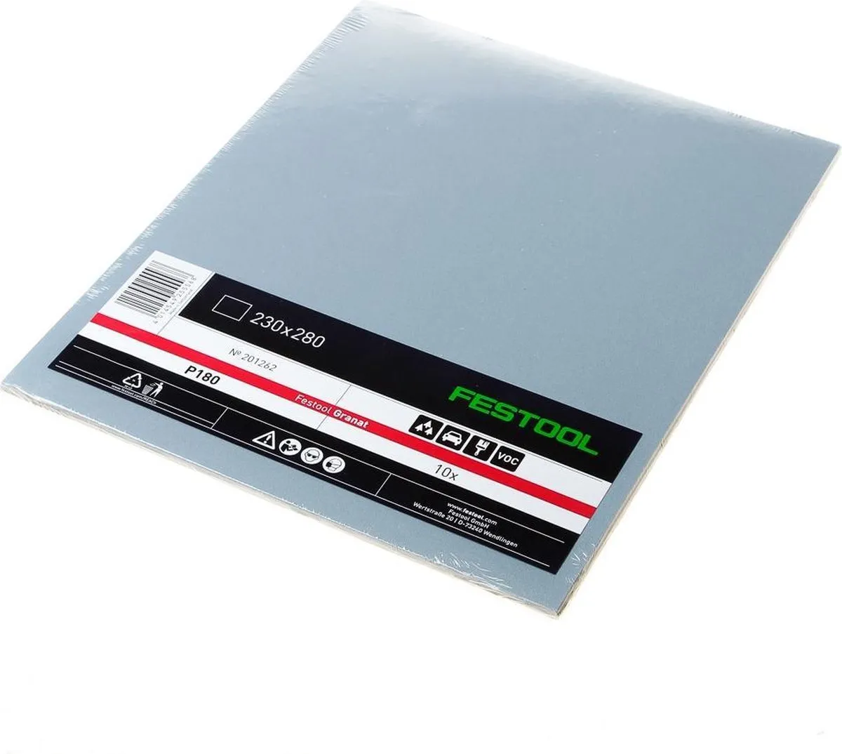Festool Schuurpapier Granaat P180 230x280mm - 10 Stuks - afbeelding 6 van 6