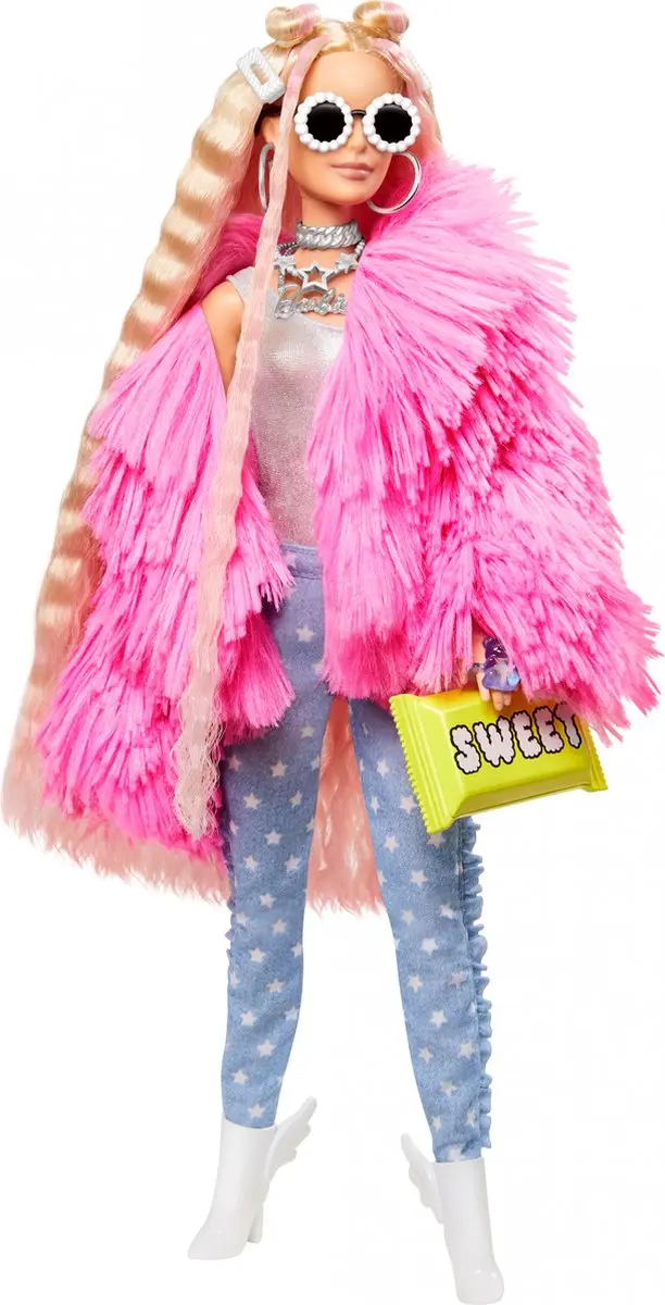 Barbie Tienerpop Extra Unicorn-pig Roze - 2-delig