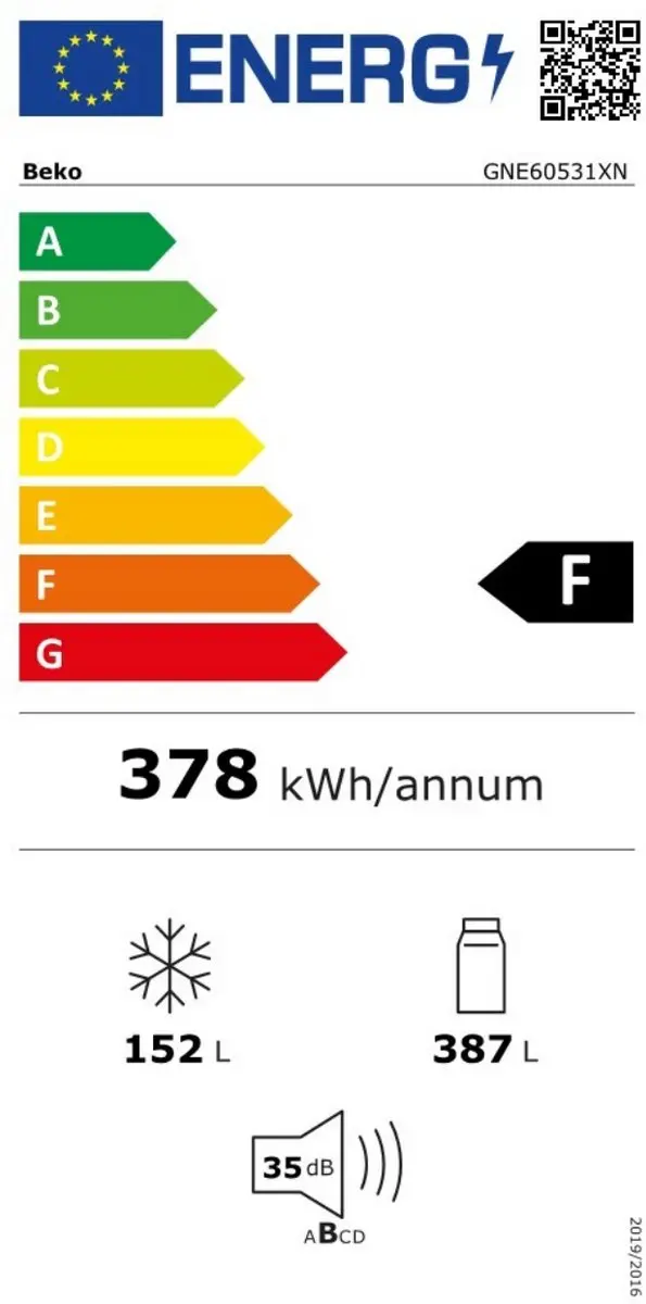 Beko GNE60531XN Amerikaanse Koelkast - 605L - RVS
