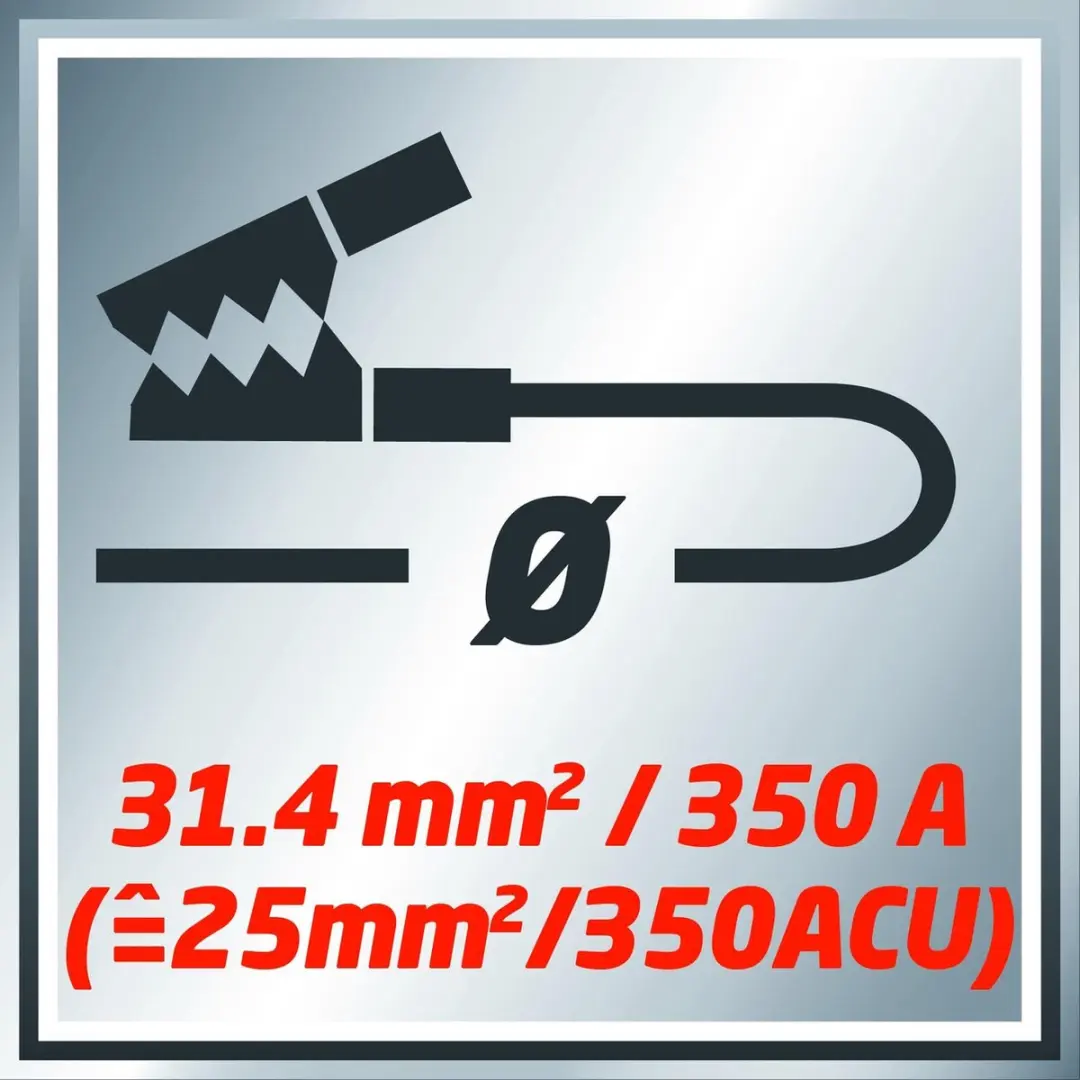 Einhell Startkabels BT-BO 25/1 A 350A - 3,5m - 31,4mm² Rood - afbeelding 6 van 6