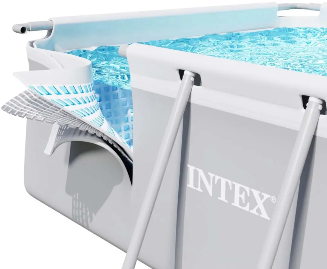 Intex Stalen Frame Zwembad 400x200x100cm Compleet Set - Grijs - afbeelding 3 van 6
