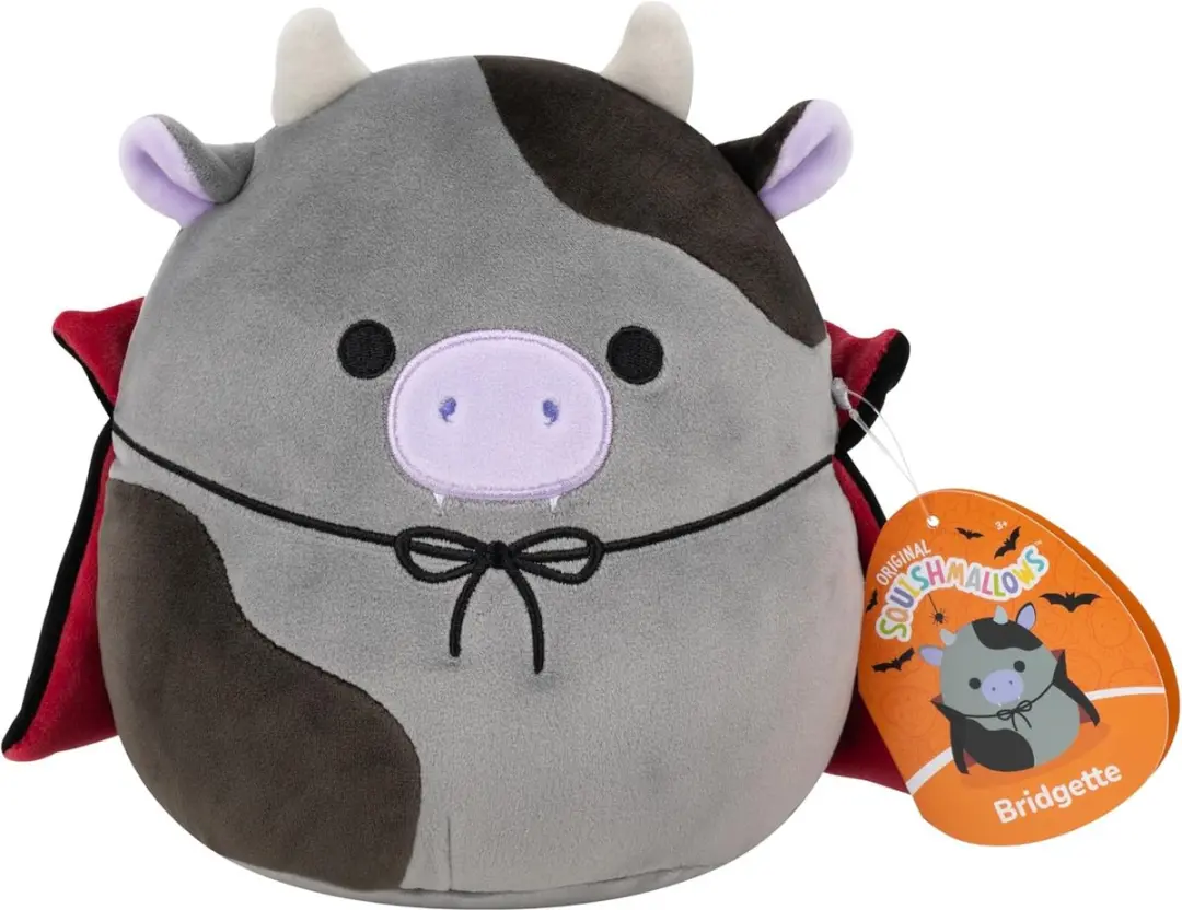 Squishmallows Bridgette de Vampier Koe - Halloween Knuffel 19cm