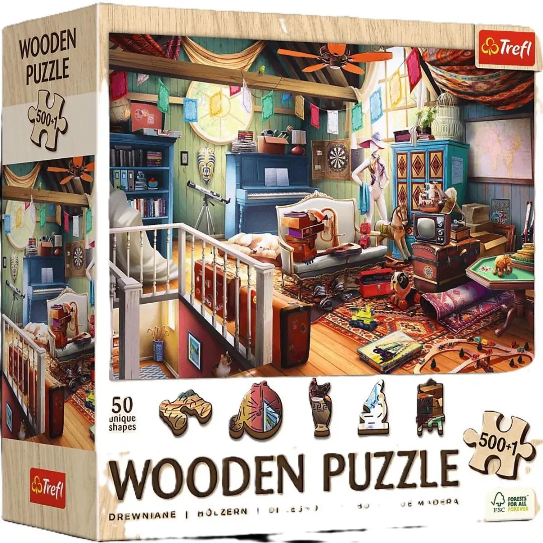 Trefl Houten Puzzle Schatten op Zolder 500+1 Stuks