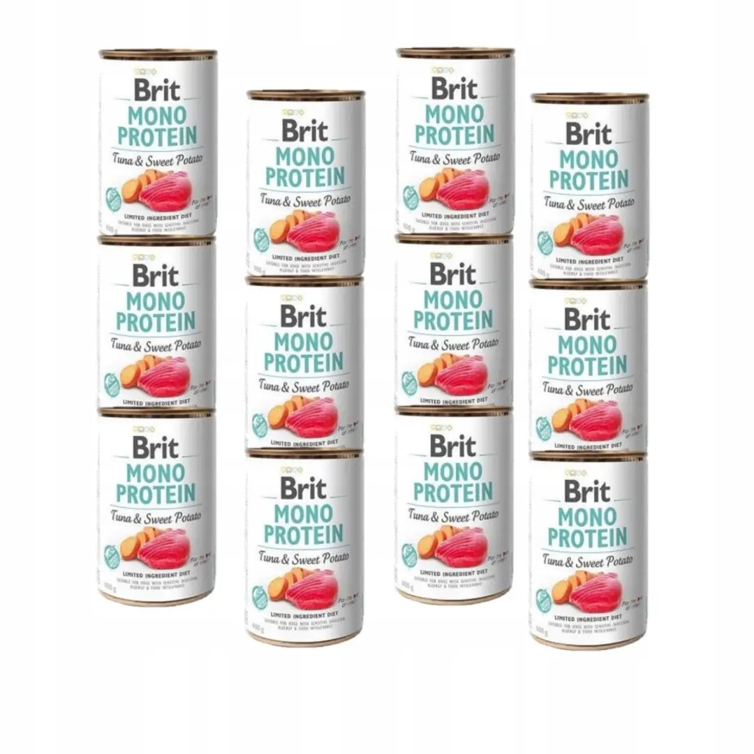 Brit Mono Tonijn & Zoete Aardappel Honden Natvoer 12x400g