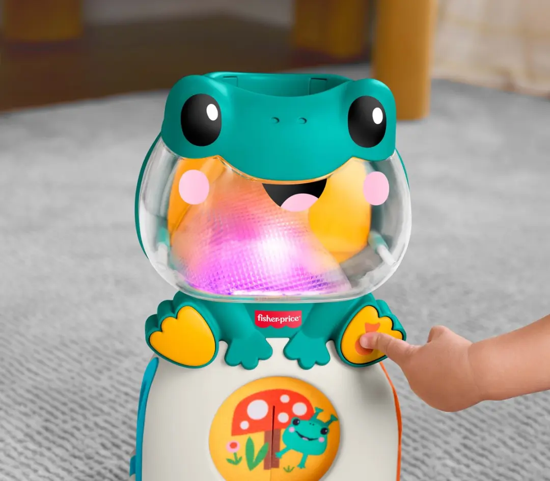 Fisher Price Lichtgevende Rollende Kikker Muzikaal Balspel - Meerkleurig