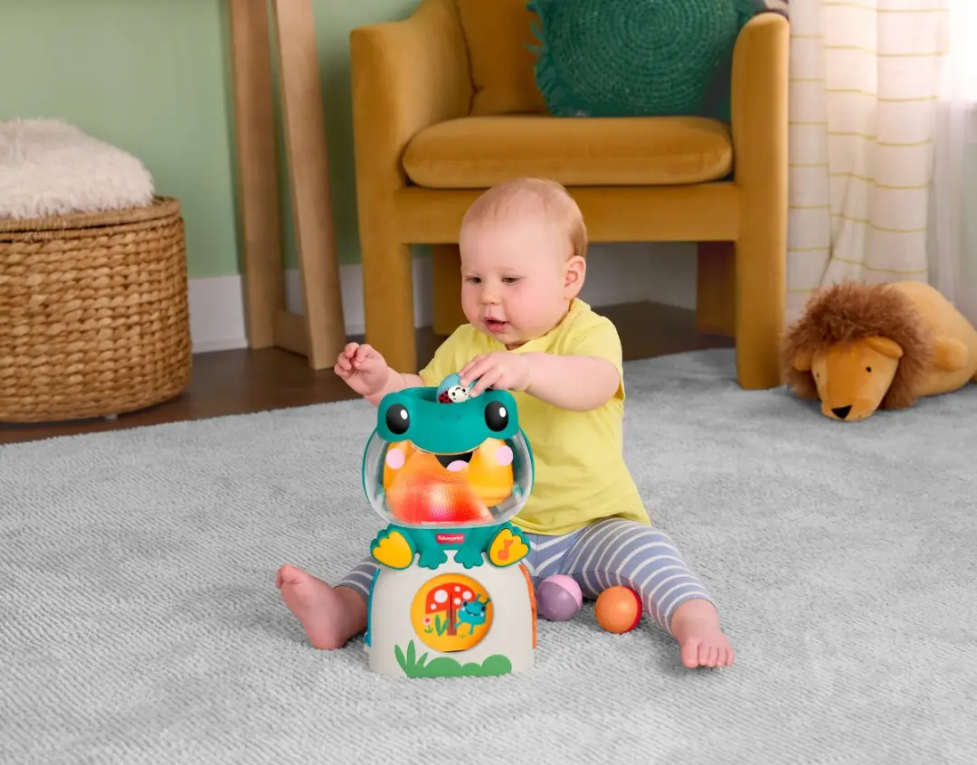 Fisher Price Lichtgevende Rollende Kikker Muzikaal Balspel - Meerkleurig