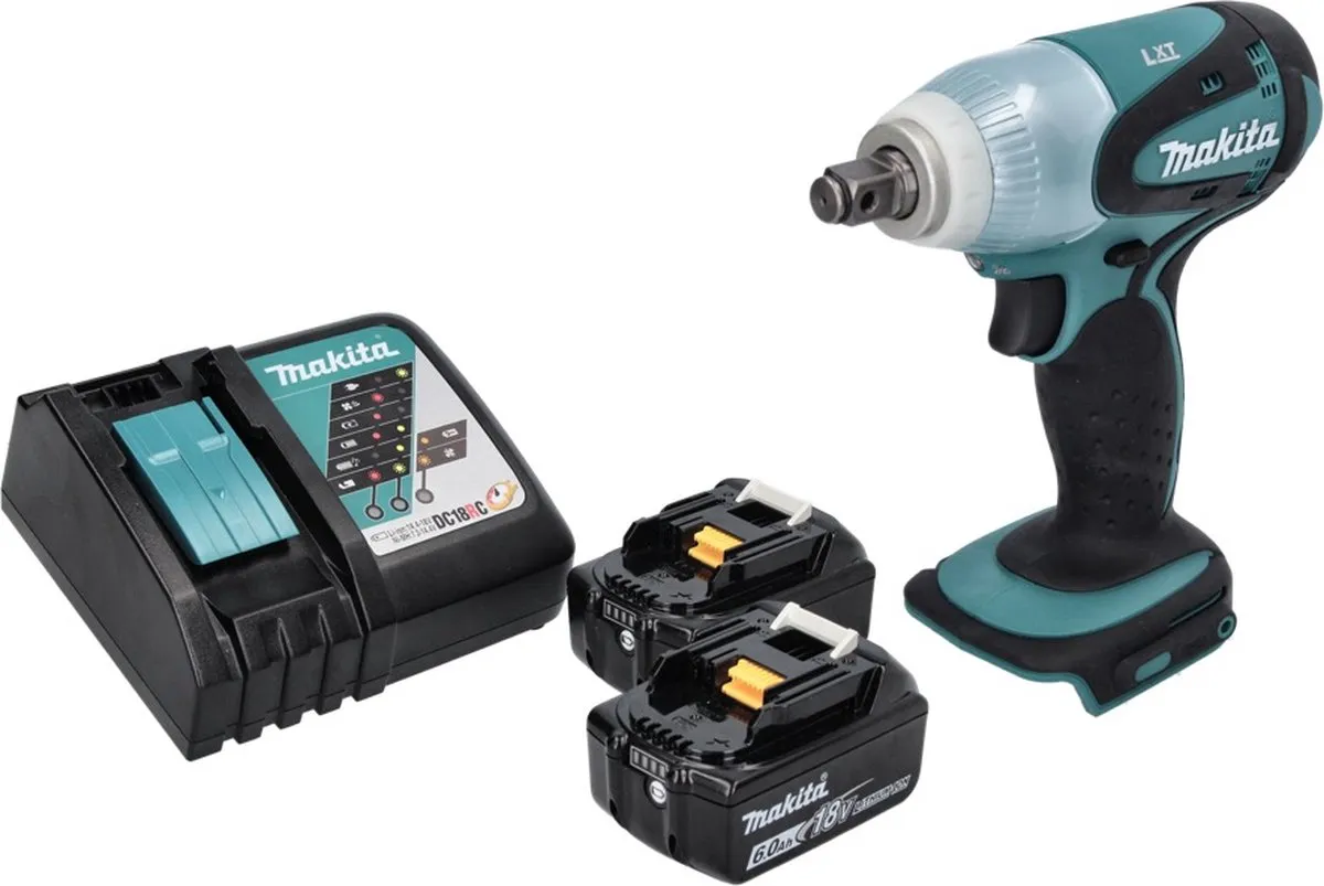 Makita DTW 251 RG Slagmoersleutel 18V 230Nm - 2x 6.0Ah + Lader