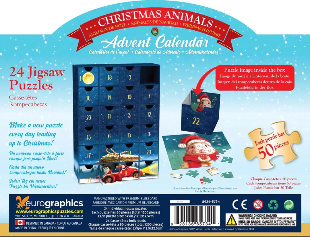 Eurographics Adventskalender Lucia Heffernan - 2450 Stuks Meerkleurig