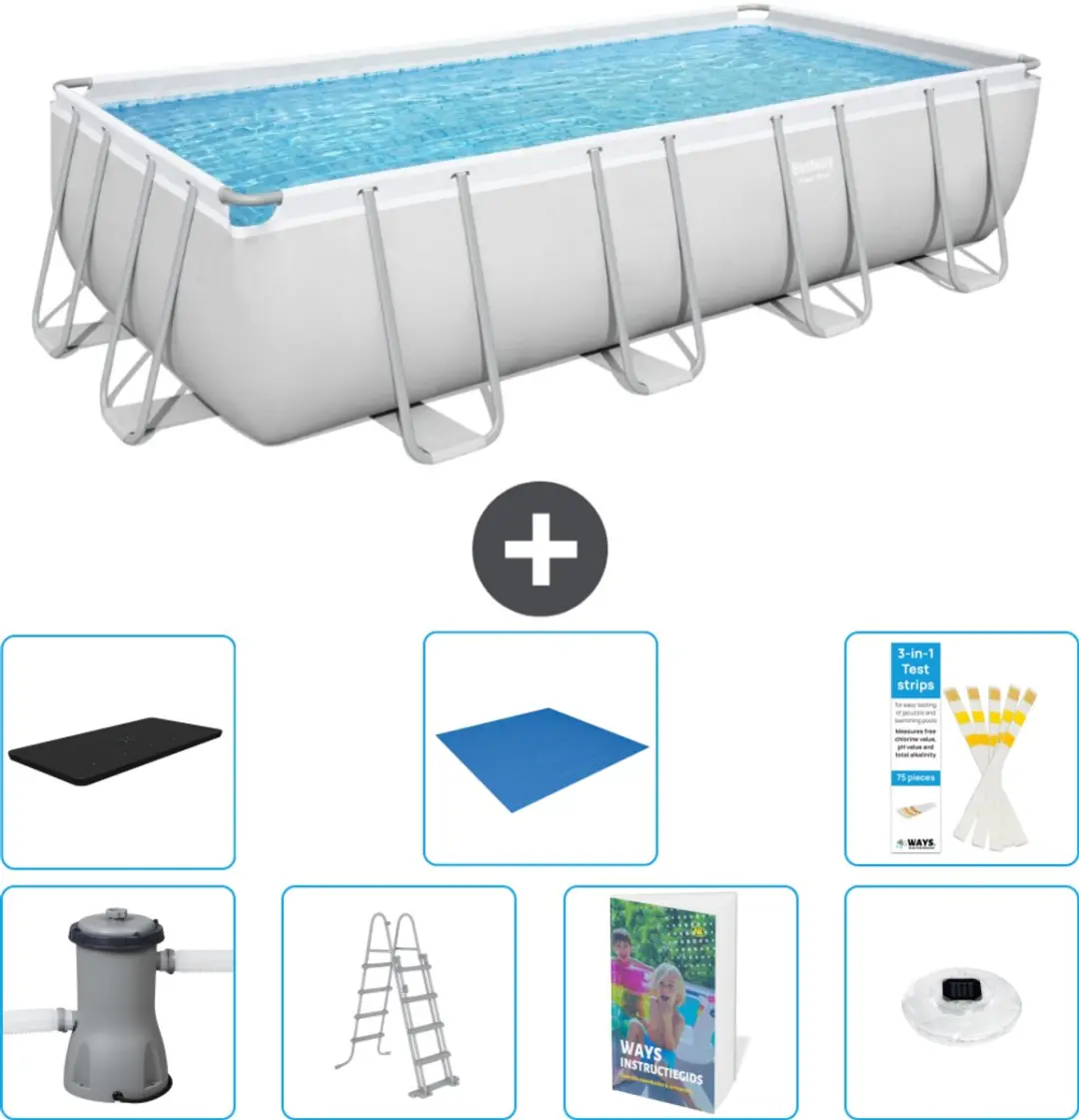 Bestway Power Steel Zwembad 488x244x122cm