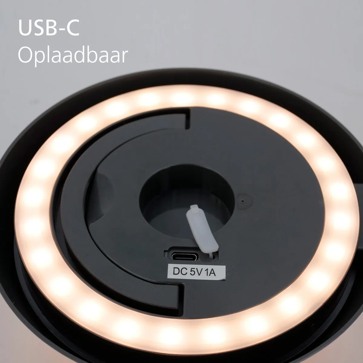 Eglo Meggiano Tafellamp - 2 Lichtpunten - 3000K - Grijs/Wit - afbeelding 6 van 6