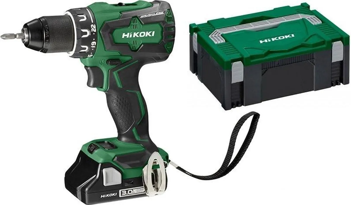 HiKOKI DV18DBSLWQZ 18V Li-Ion accu klopboor-/schroefmachine set (2x 3,0Ah) in HSC - 70Nm - koolborstelloos