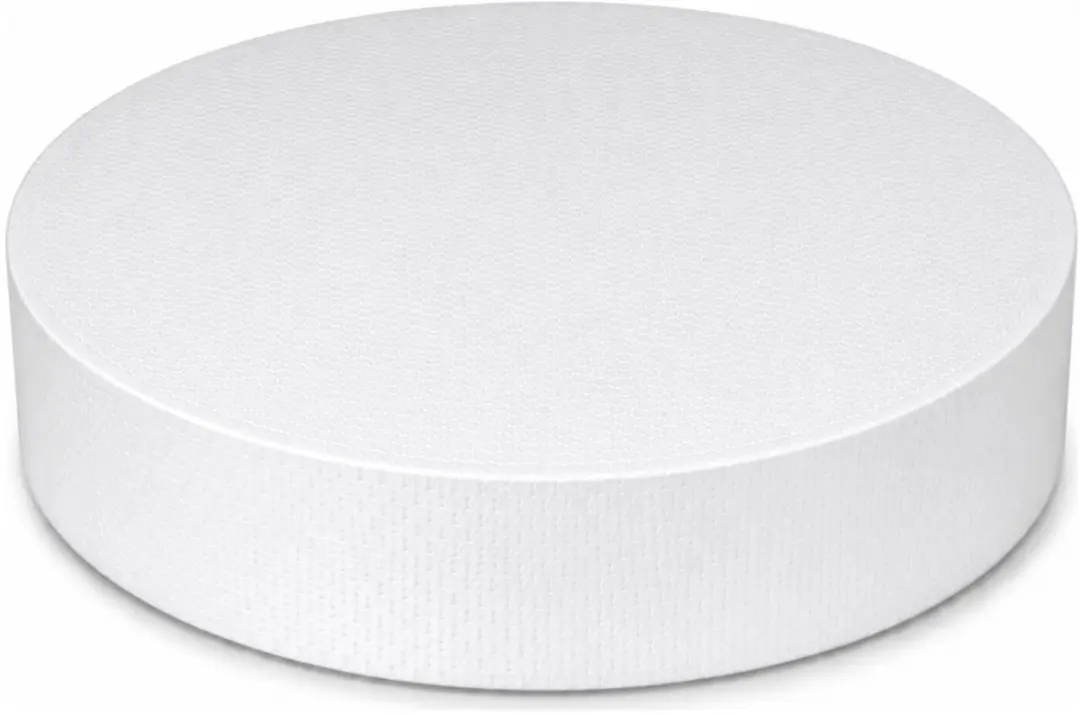 Bellatio Design Piepschuim Cirkel D37,5x4cm - 3 Stuks - Wit