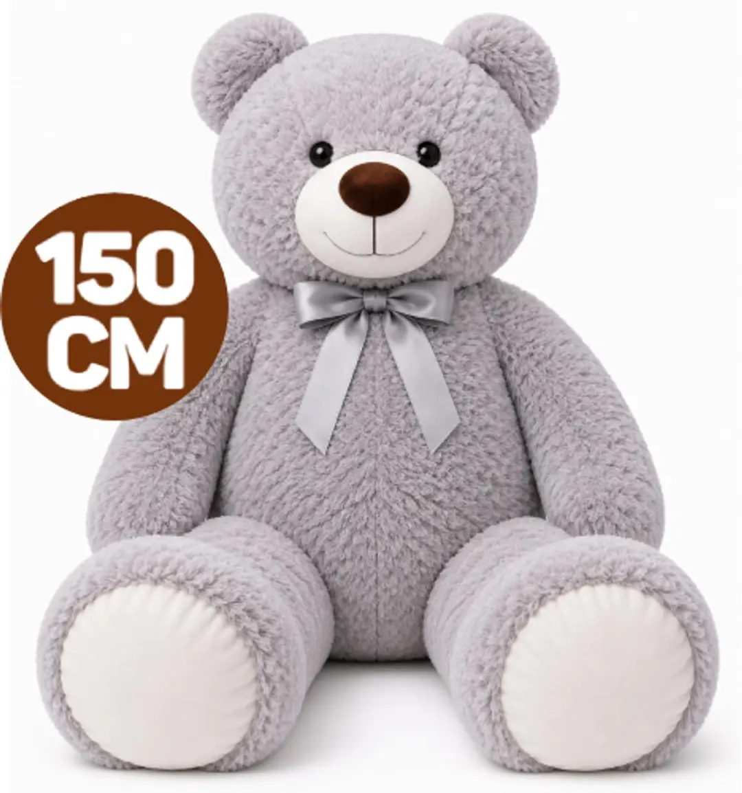 Topknuffels Teddybeer Grijs 150cm