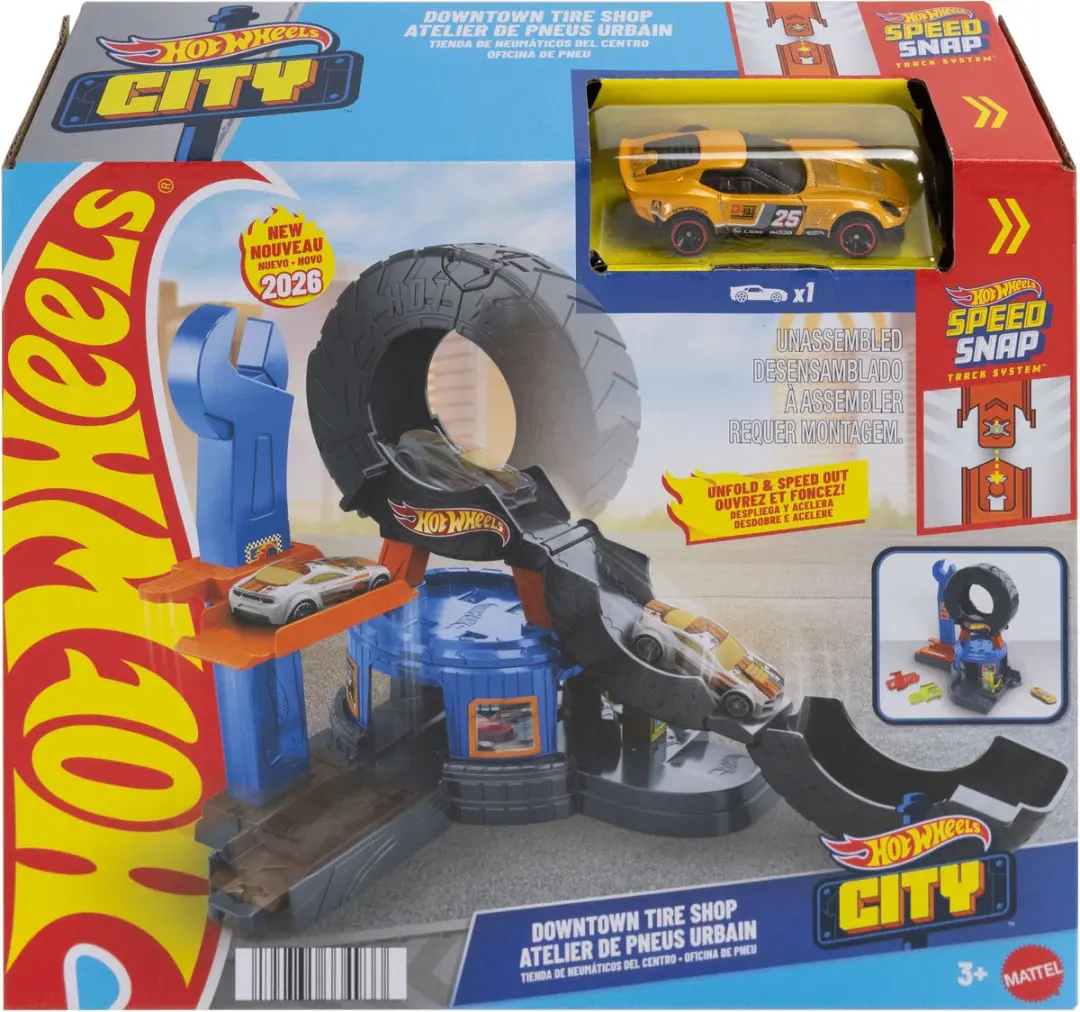 Hot Wheels City Centrum Bandenwerkplaats JHL75 - Speelset