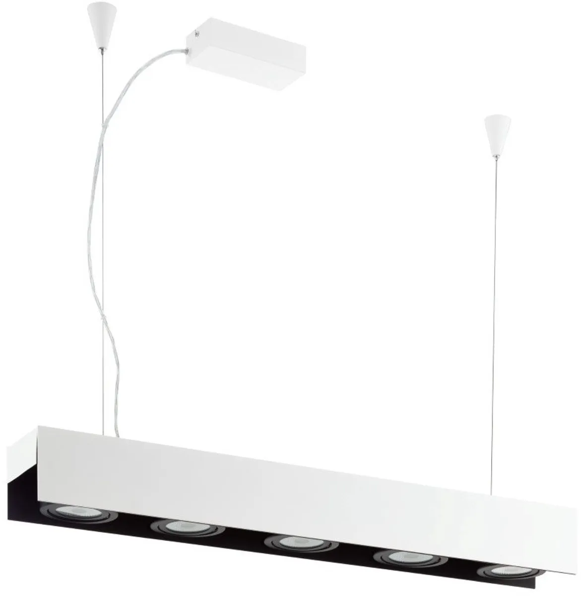 Eglo Badalona Hanglamp - 5 Lichtpunten - Wit/Zwart