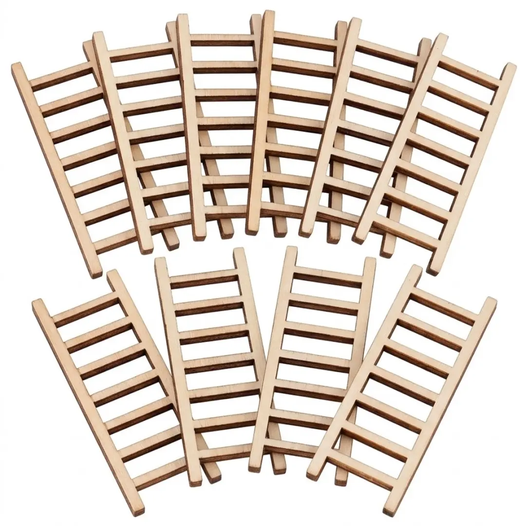 NUVEX Houten Mini Ladders 10 Stuks
